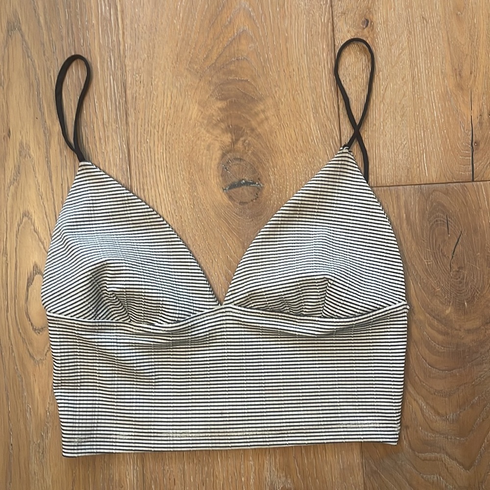 Stripped ZARA cropped top